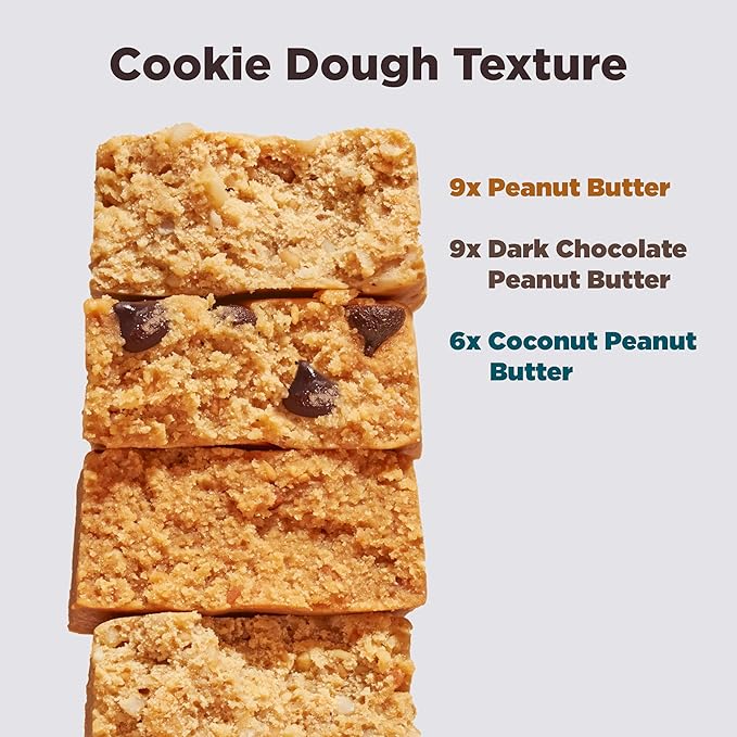 Perfect Bar Original Refrigerated Protein Bar, Peanut Butter Lover's Variety Bundle, 2.2 - 2.5 Ounce Bar, 8 Count (Pack of 3)