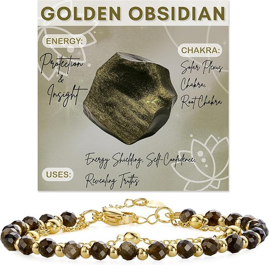 Farfume Crystal Bracelet Beaded Bracelets for Women 4mm Natural Stone Beads Gemstone Handmade Anxiety Jewelry Gifts