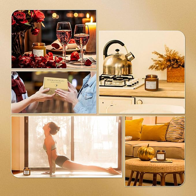 Scented Candles, BOYUJK Candles for Home, Scented Candle Set for Stress Relief and Promote Sleep, Candle Gifts for Women and Men (1.1lb, 480g)
