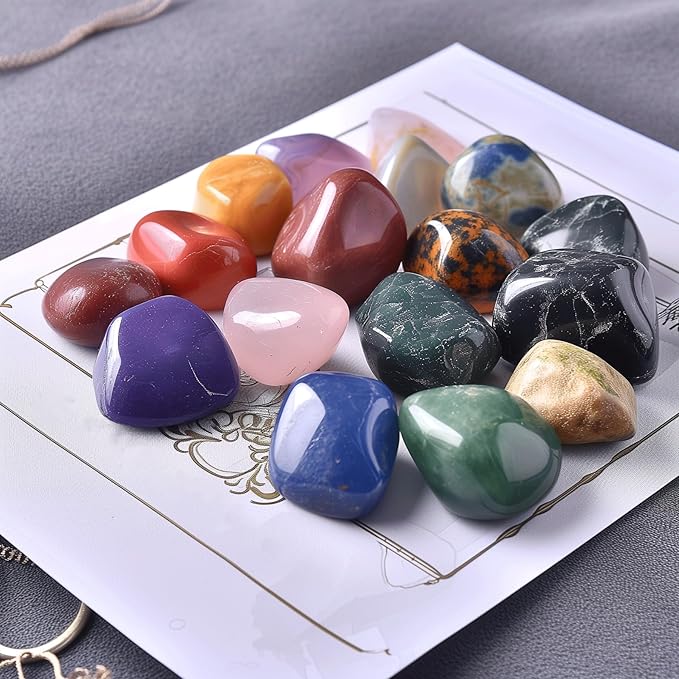 Polished Yooperlite Crystal Stones - 2 Pcs of 1.2" Worry Stone for Anxiety, Pocket Palm Stone Super Large Handpicked Natural Tumbled Gemstones for Meditation, Reiki, Chakra Healing, Home Decor