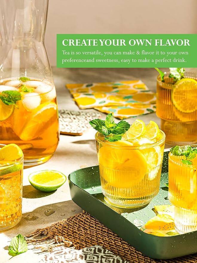 TeeLux Jasmine Green Tea Bags, Natural Caffeinated Jasmine Scented Green Tea with Pleasant Aroma, 100 Count Tea Bags