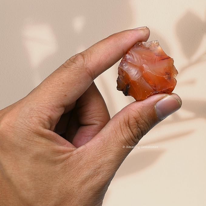 Amazing Gemstone Carnelian Raw Crystals and Healing Stones, Natural Rocks for Tumbling - DIY Raw Stones and Crystals, 2 Pieces