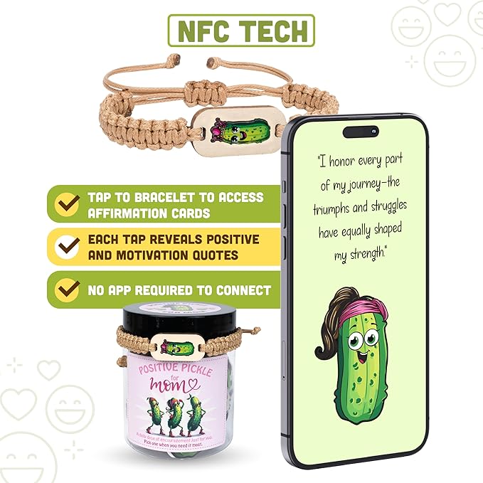 60 Positive Pickle Cards For Mom, Gifts For Mom, Pickle Gifts, Fun Gifts, Funny Gifts For Mom, Mothers Day Gifts for Mom from Daughter Son, Affirmation Cards For Mom