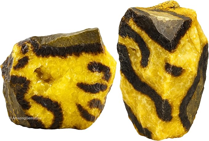 Amazing Gemstone 2 Pieces Septarian Raw Crystals and Healing Stones, Natural Rocks for Tumbling and DIY Raw Stones and Crystals