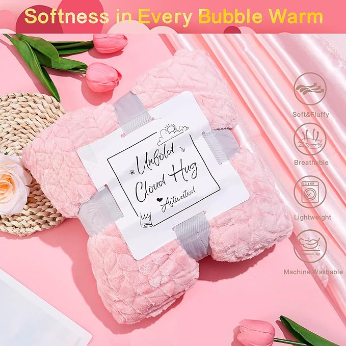 Birthday Gifts for Women - Luxury Self Care Gift Basket for Her, Mom, Sister, Bestied Coworker - Unique Spa Care Package with Flannel Blanket - Ideal for Mother's Day, Get Well Soon