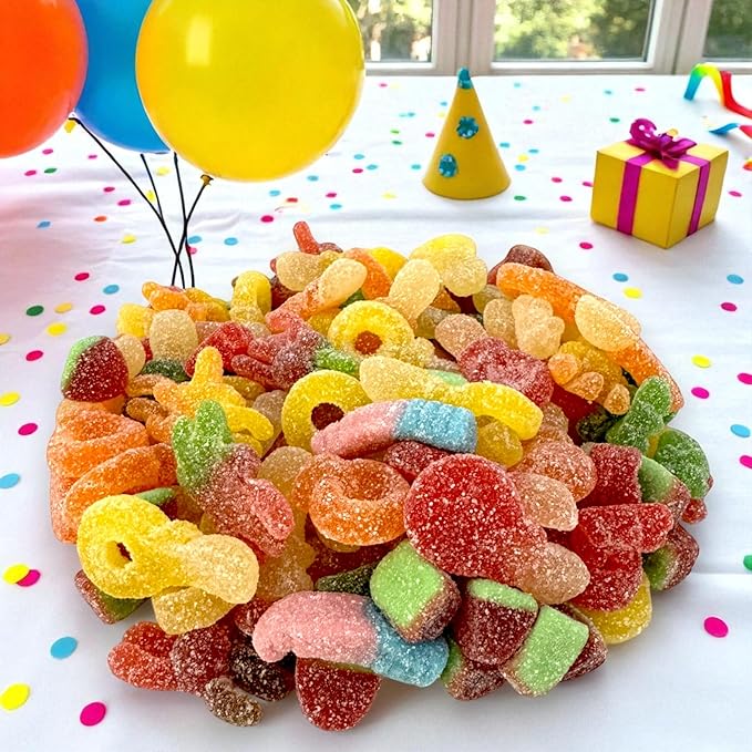 Irresistibly Delicious Assorted Sour Gummy Mix - 1.5 lb - A Symphony of Flavors - Soft, Chewy, and Bursting with Tangy Delight(24 oz)