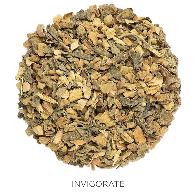 Tea Forte Invigorate Premium Organic Loose Leaf Caffeinated Green Tea Blend Canister, Makes 35-50 Cups