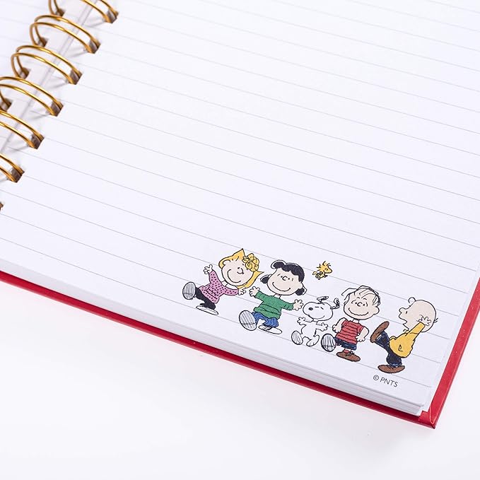 Graphique Peanuts Gang Hard Cover Journal w/Charles Shultz's Beloved Peanuts Characters, Fun, Durable Notebook for Notes, Lists, Recipes, and More, 160 Ruled Pages, 6.25" x 8.25" x 1"