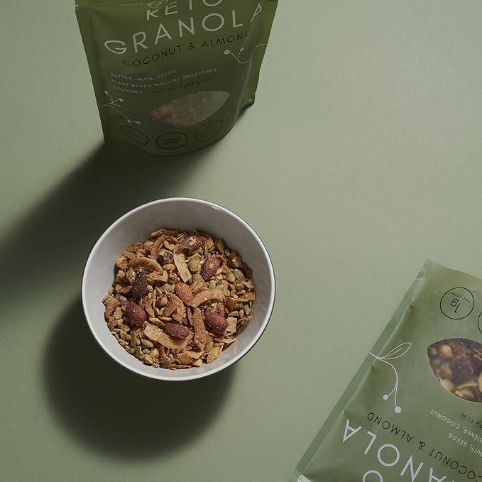 Keto Hana Coconut & Almond Original Butter Keto Granola - Keto Diet - Dairy Free - No Refined Sugars - Grain Free Granola - 1g Net Carbs Keto Cereal - Healthy Granola Cereal - 11oz