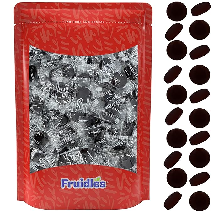 Fruidles Sugar-Free Premium Hard Candy Suckers, Mini Fruit Button Candies, Kosher Certified Parve, Uses Sorbitol, Low-Sodium, Individually Wrapped (8oz (Half-Pound) 75 Pcs, Chocolate)