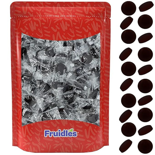 Fruidles Sugar-Free Premium Hard Candy Suckers, Mini Fruit Button Candies, Kosher Certified Parve, Uses Sorbitol, Low-Sodium, Individually Wrapped (8oz (Half-Pound) 75 Pcs, Chocolate)