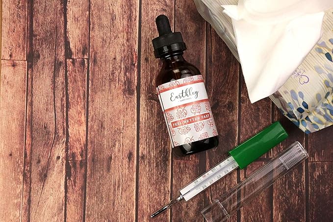 Earthley Wellness Feel Better Fast, All-Natural Relief for Minor Ailments, Supports Immune & Digestive Health, Echinacea Root, Fennel, Astragalus Root, Elder Flower and Cinnamon (1.69oz)