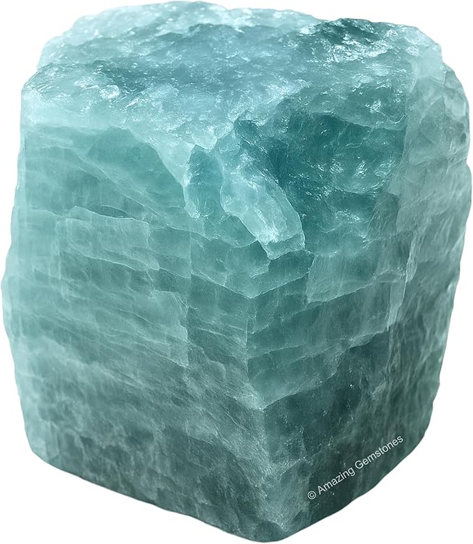 Amazing Gemstone Aquamarine Raw Crystals and Healing Stones, Natural Rocks for Tumbling - DIY Raw Stones and Crystals, 2 Pieces