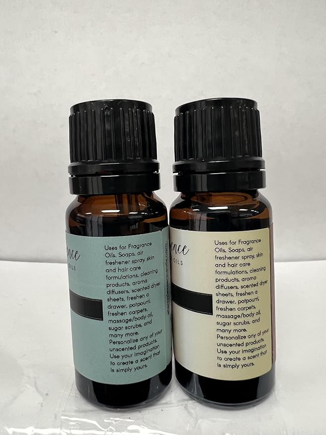 Eternal Essence Oils 2 Pack 10ml Premium Fragrance Oil - White Musk & White Sand - for Candle, Soap Making, Aromatherapy, Diffusers, Home Care, & Humidifiers