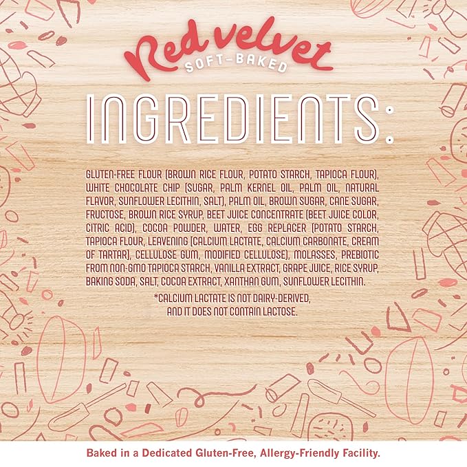 Cybele's Free to Eat Gluten-Free, Vegan, Healthy Allergen-Free Soft Baked Cookies, Red Velvet (Single Pack)