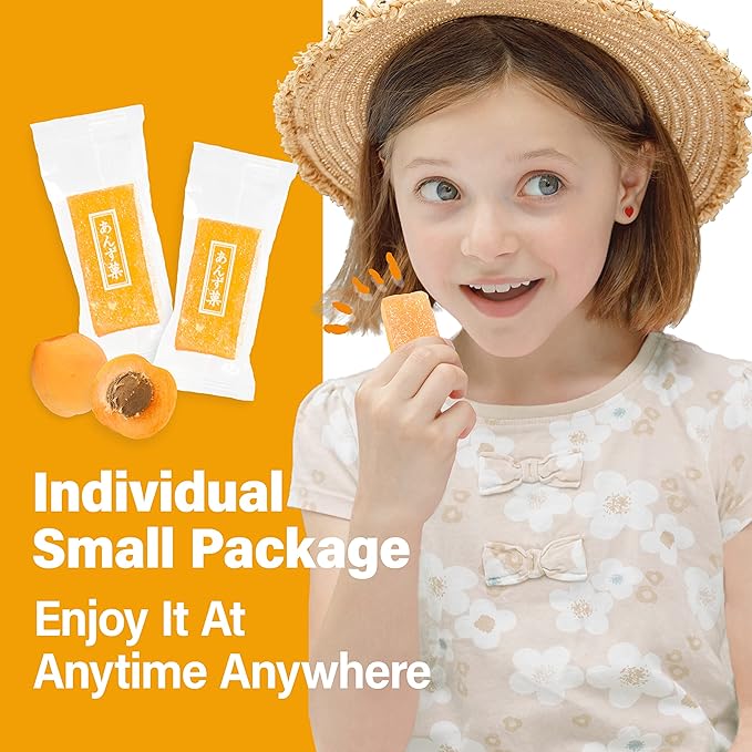 Jelly Fruit Mochi, Japanese Traditional Candy, individually wrapped, Artisanal Handworks, 100% Japanese Apricot, 300g【YAMASAN】