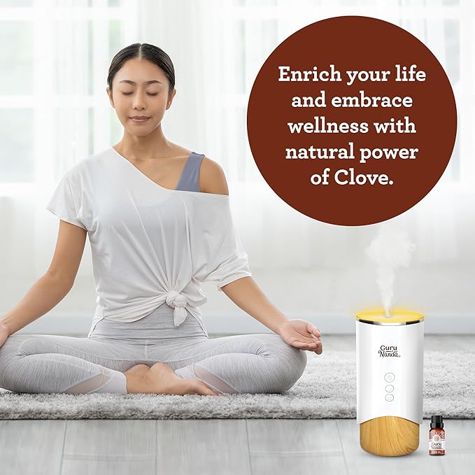 GuruNanda Clove Essential Oil, 100% Pure, Natural and Undiluted Aromatherapy Oil for Massages & DIY Recipes, Massage Support for Muscles & Joints (2X0.5 Fl Oz)