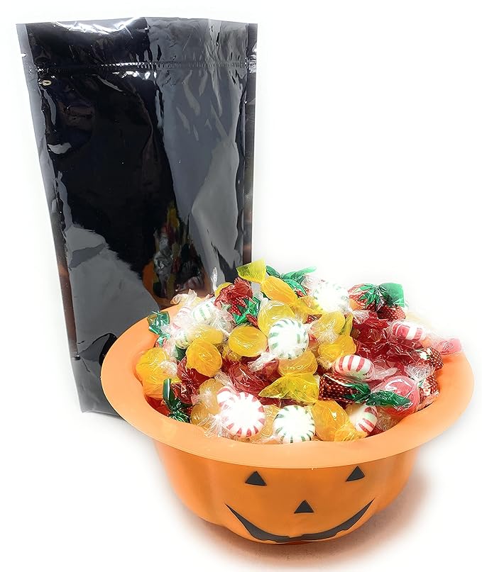 Halloween Special Assortit American Favorites Candy Party Mix Individually Wrapped Hard Candies Bulk Assortment 7 Flavors Variety Pack Resealable Pouch 4 Lb 300+pcs (64 Oz)