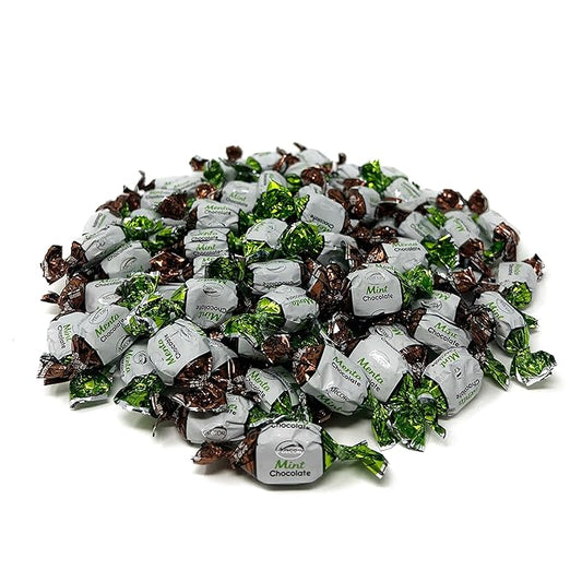 Chocolate Filled Mints - 1 lbs - Refreshing After Dinner Mint Hard Candies Filled with Chocolates - Bulk American Vintage Candy Assortment - Individually Wrapped, 16 oz.