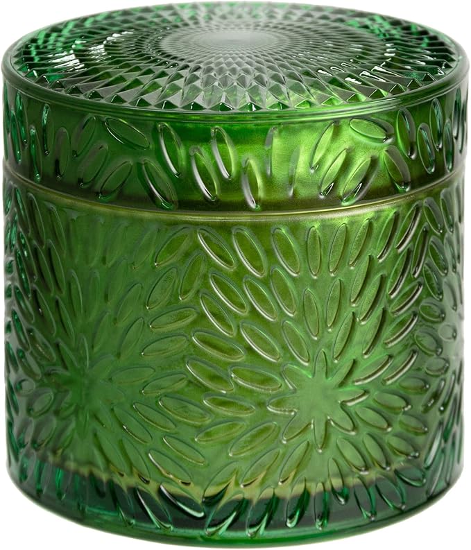 Hidden Label Fir Balsam Scented Crackling Wood Wick Soy Candles, 7.4oz Glass Jar Decorative Candles for Women