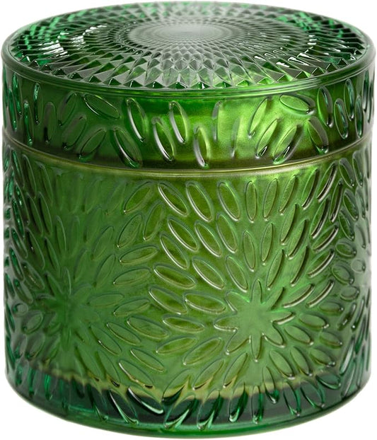 Hidden Label Fir Balsam Scented Crackling Wood Wick Soy Candles, 7.4oz Glass Jar Decorative Candles for Women