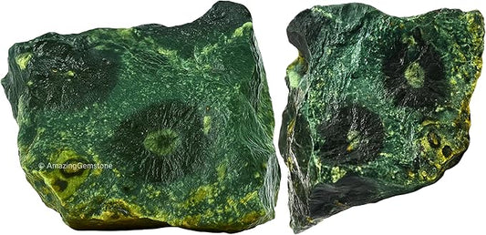 Amazing Gemstone 2 Pieces Kambaba Jasper Raw Crystals and Healing Stones, Natural Rocks for Tumbling and DIY Raw Stones and Crystals