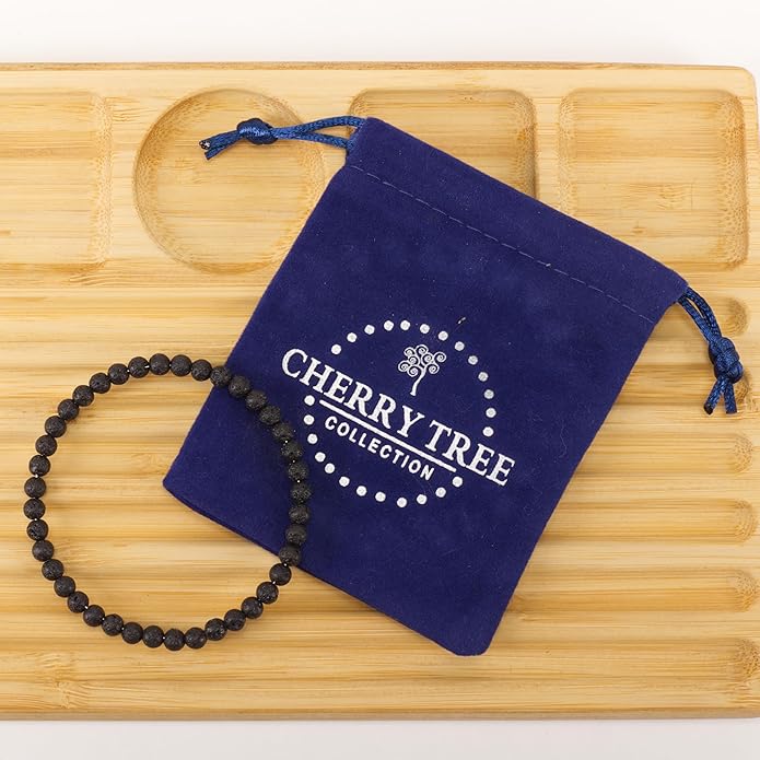 Cherry Tree Collection - Small, Medium, Large Sizes - Gemstone Beaded Bracelets For Women and Men - 4mm Round Beads