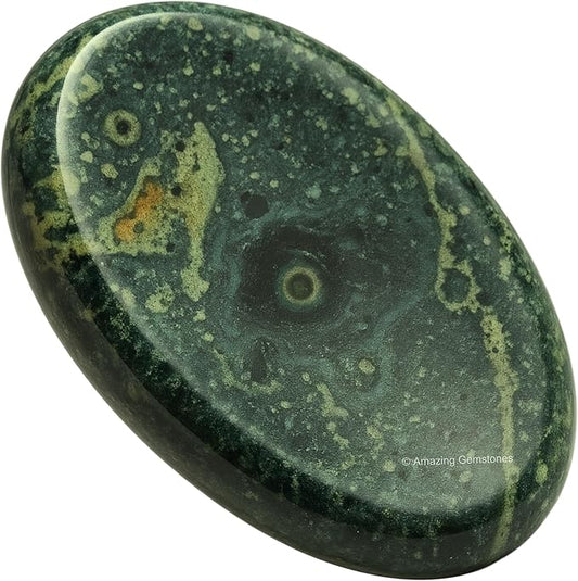 Amazing Gemstone Kambaba Jasper Worry Stone, Healing Crystals - Piedra Crystal Fidget for Gift, Meditation, Calming, Relaxation, Stress Relief