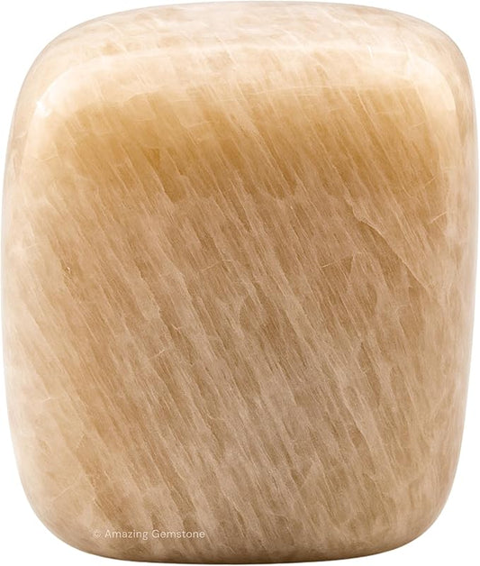 Amazing Gemstone Cream Moonstone Crystals and Healing Stones Tumbled - 1 oz Cream Moonstone Stone,Natural Healing Stones for Energy Balance,Stress Relief - Premium Polished Gems Rocks for Meditation