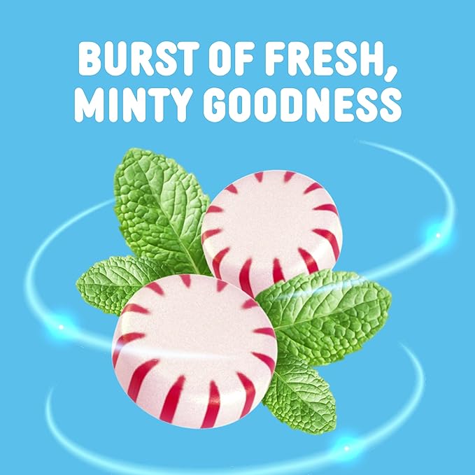 Cambie Peppermint Candy - 2 lbs of Mints Individually Wrapped, Perfect For After Dinner Mints, For Home, Restaurant or Office Candy, Bright Red & White Swirl