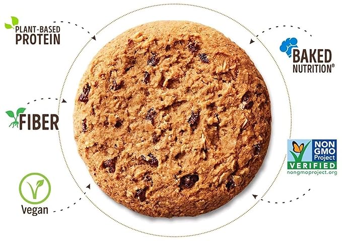 Lenny & Larry's The Complete Cookie, Oatmeal Raisin, 16g Plant Protein, Vegan, Non-GMO, 4 Ounce (Pack of 12)