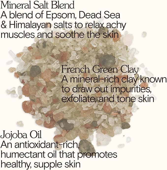 Bathing Culture, Organic Big Dipper Mineral Salt Bath, Epsom Salt and Dead Sea Salts, Aromatherapy Bath Salts, Jojoba Oil, Natural, Biodegradable, Sustainable, Vegan Personal Care, 8 oz, 227 g