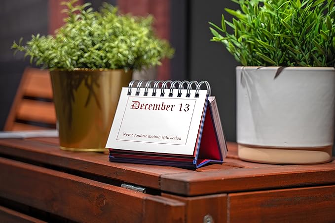 Benjamin Franklin Quotes Daily Flip Calendar - Perpetual 365 Days of Wisdom from Poor Richards Almanack for Motivation Inspiration Home Office Desk Decor