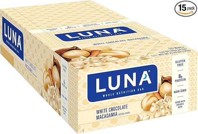 Clif, Bar Luna White Chocolate Macadamia 15 Count, 25.35 Ounce