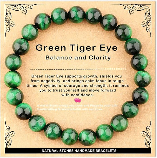 AD Beads 4mm6mm8mm10mm Handmade Bracelet - Natural Gemstone for Peace and Tranquility - Meditation, Yoga, Healing and Energy Gift for Unisex