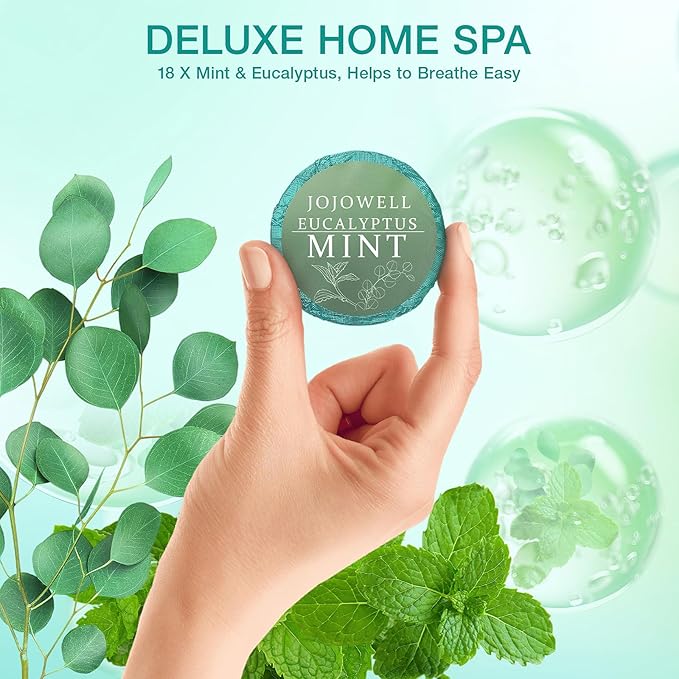 Shower Steamers Aromatherapy - 18 Pack Shower Bombs Birthday Christmas Gifts for Women Men, Eucalyptus for Shower, Nasal Relief,Self Care Spa Gifts for Women - Eucalyptus & Mint