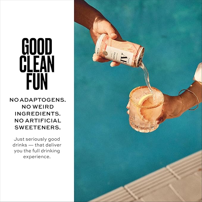 AF Drinks Non-Alcoholic Margarita Variety Pack | Alcohol Alternative Sparkling Cocktails with AFTERGLOW Botanical Warmth | Gluten-Free, Low-Calorie | 8.4 oz Cans (12-Pack)