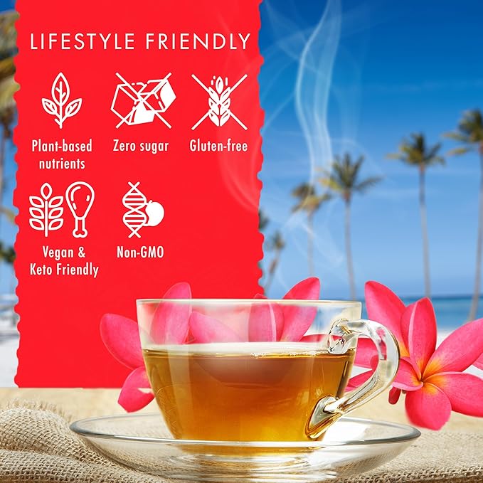 Mana Hibiscus Tea - Herbal Black Tea - All Natural Wellness Tea - Refreshing, Uplifting and Energizing Tea with Cinnamon & Mint - Supports Immune Health 60 Tea Bags