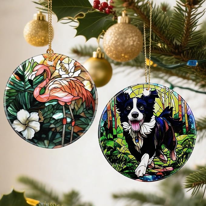 Loyal Border Collie Ornaments, Dog Christmas Ornaments: Christmas Tree Decorations, Holiday Decor, Stocking Stuffers, Gift Ideas, Xmas Gift, Dog Lover Gifts & Pet Lover Gifts
