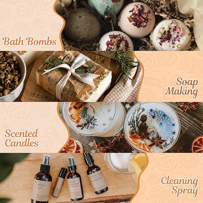 SALKING Bakery Fragrance Oils, Premium Essential Oil for Diffuser, Scented Oil Set for Soap Candle Making - Chocolate Chip Cookies, Apple Pie, Cinnamon Rolls, Vanilla Cake, Snickerdoodle, Sugar Cookie