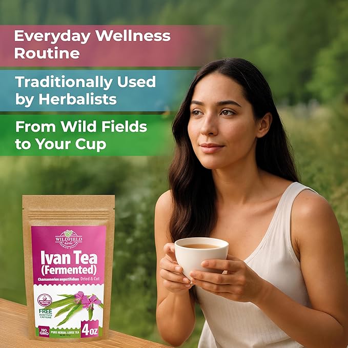 4 oz Siberian Fireweed Tea Herbal Ivan Tea Blooming Sally (Chamerion Angustifolium) Ivan Chai Bulk Loose Leaf Herb Epilobium Angustifolium - 113g (4 oz)