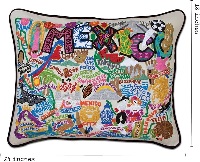 Catstudio Mexico Embroidered Decorative Throw Pillow