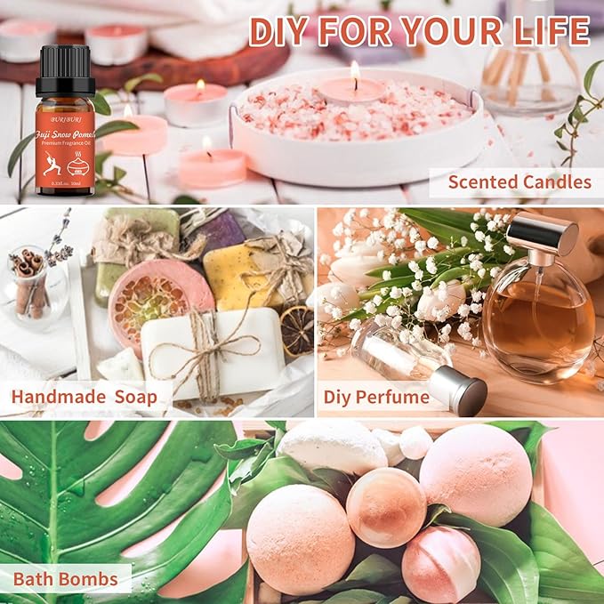 BURIBURI Fuji Snow Pomelo Hotel Scent Essential Oil, Lifestyle Hotel Collection Fragrance Aromatherapy Oil Blends, Air Freshener Hotel Collection Diffuser Oil