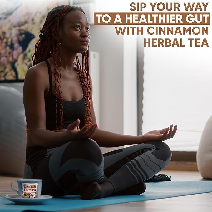 HERBOGANIC Cinnamon Herbal Tea - Digestion Support and Immune Boost | Refreshing and Delicious Blend | Natural Ingredients | 20 Tea Bags