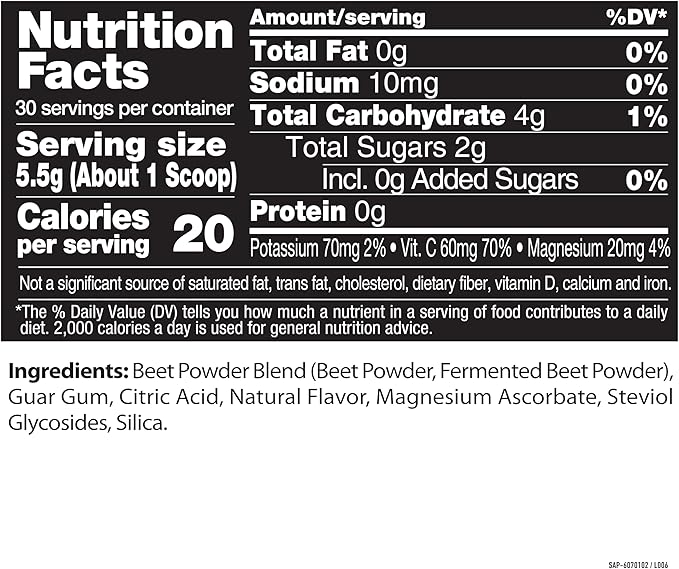 Healthy Delights Nature Fuel Power Beets, Vegan Beet Juice Powder, Beet Powder for High Blood Pressure, 0g Added Sugar, Beet Root Supplement, Beetroot, Mixed Berry, 30 Servings (Packaging May Vary)