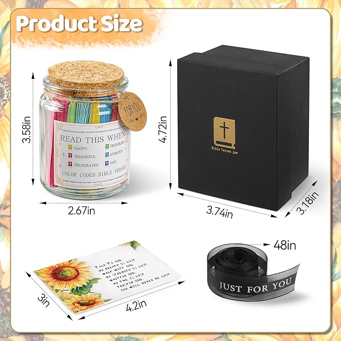 Bible Verse Jar, Read Me When Bible Verses Jar For Daily Encouragement, Inspirational Prayer & Reflection,Graduation Gift for Her,Gifts for Mom from Daughter Son, Christian Gifts for Women