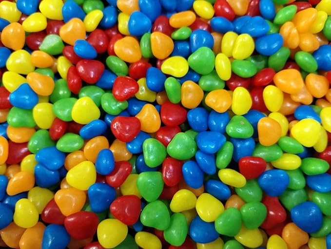 Assorted Fruit Flavored Mini Heart Candy - 2 lbs of Fresh Red Yellow Blue Green Orange Crunchy Bite Size Sweet Hard Candy