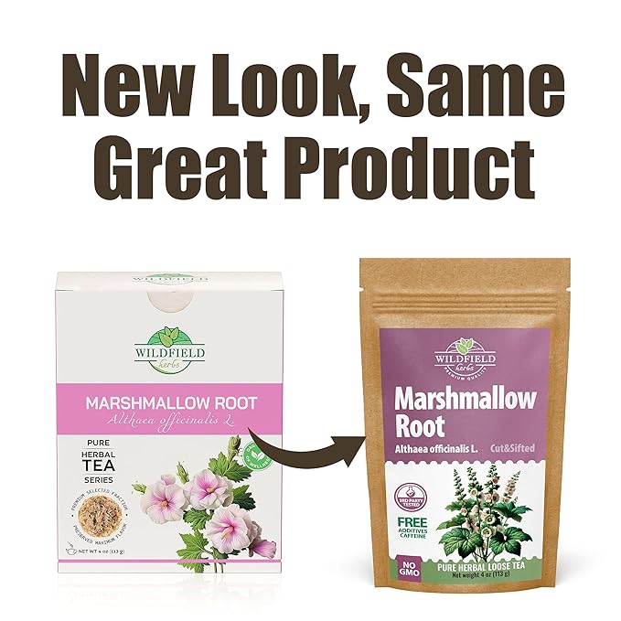 4 oz. Dried Marshmallow Root Tea Marshmallow Root Herb Herbal Tea (Althaea Officinalis) - 113g Herb Raíz De Malvavisco