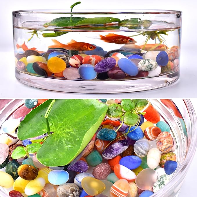 Polished Multicolor Healing Crystal Stone Set, 72 Pcs, 0.5" Handpicked Tumbled Stones for Healing, Reiki, Meditation, Crafting, Home Decor, Ethically Sourced, Multicolor