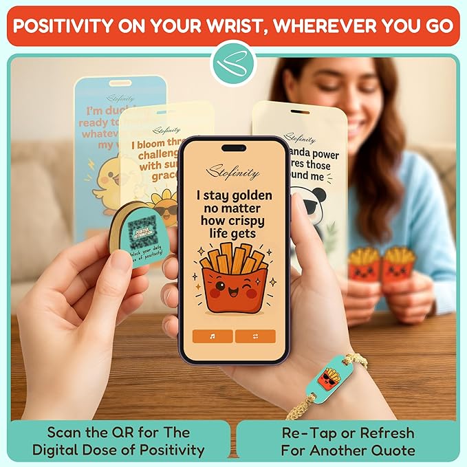 Emotional Support Fries Affirmation Jar - Positive Affirmations Cards For Teen Girl Gifts Trendy Stuff, Funny Get Well Soon Gifts For Women Men Coworkers, Unique Birthday Gift For Women